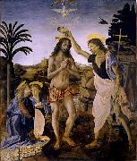 Andrea del Verrocchio Baptism of Christ oil
